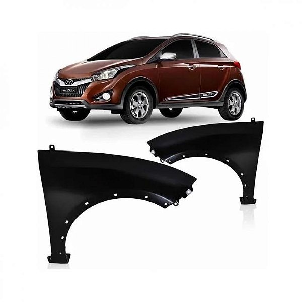 Para lama hb20 hyundai de 2012 a 2019 lado esquerdo com furo e moldura inferior para choque