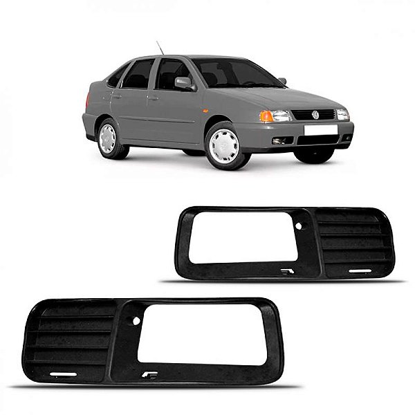 Grade para choque polo volkswagen de 1997 a 2002 lado esquerdo dianteiro com furo