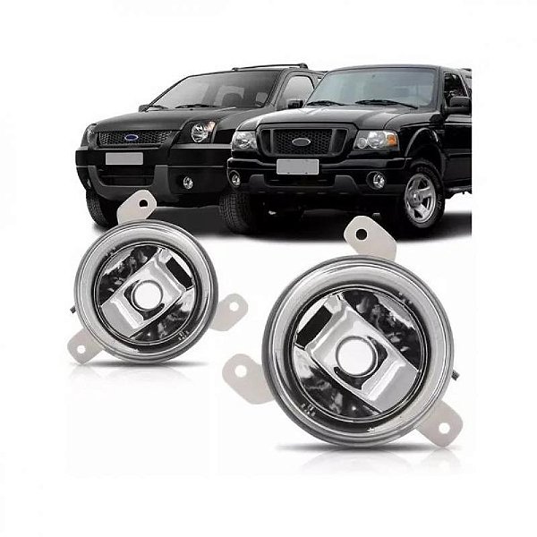 Farol ecosport ford de 2003 a 2007 e ranger ford de 2004 a 2012 auxiliar universal com carcaça cinza