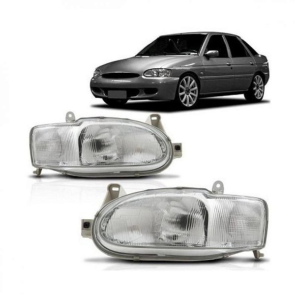 Farol escort ford de 1997 a 2002 lado direito cinza