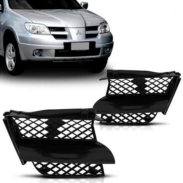Grade do radiador airtrek mitsubishi de 2004 a 2008 lado direito preto colmeia