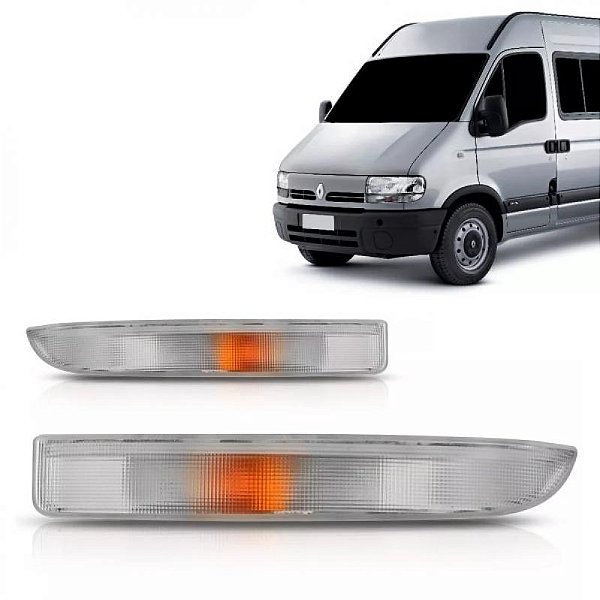 Lanterna master renault de 2003 a 2008 dianteira lado esquerdo cristal