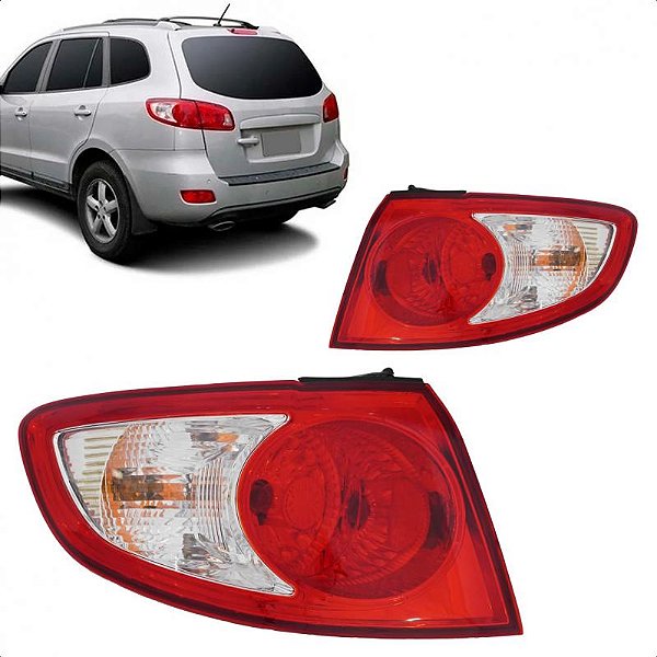 Lanterna santa fe hyundai de 2006 a 2010 traseira lado direito de canto