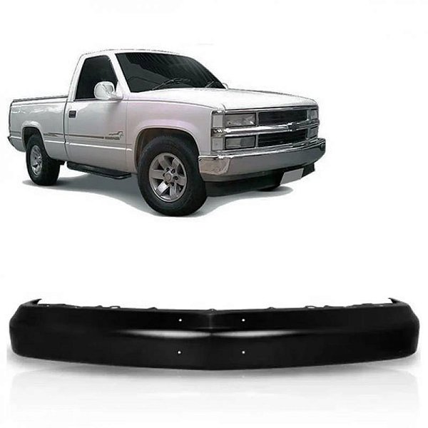 Para choque silverado chevrolet de 1993 a 2004 dianteiro preto sem furo