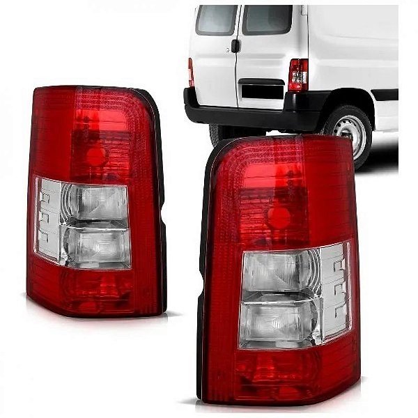 Lanterna berlingo citroën de 2010 a 2019 traseira lado esquerdo bicolor