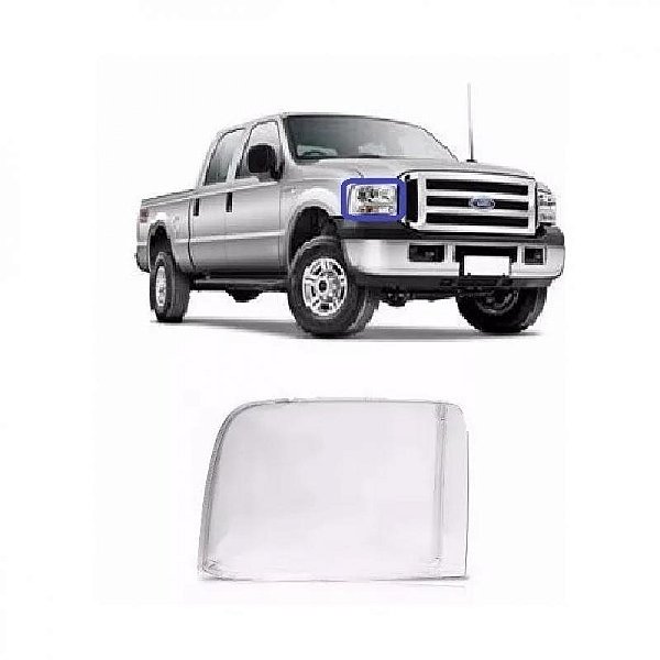 Lente do farol f250 ford de 2006 a 2019 lado esquerdo