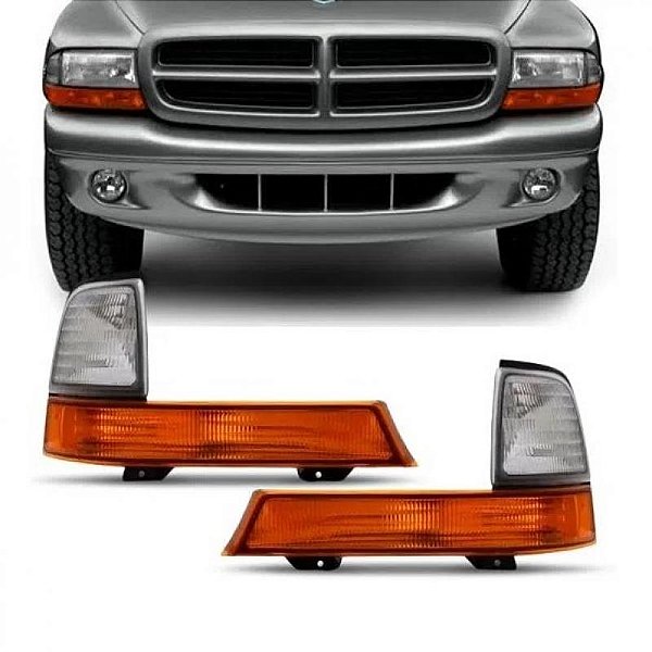 Lanterna dakota dodge de 1997 a 2005 dianteira lado esquerdo âmbar e cristal