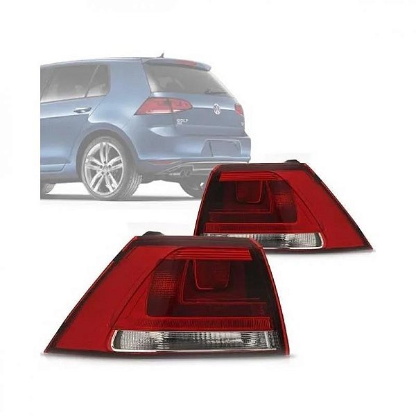 Lanterna golf volkswagen de 2014 a 2017 traseira lado direito bicolor sem LED