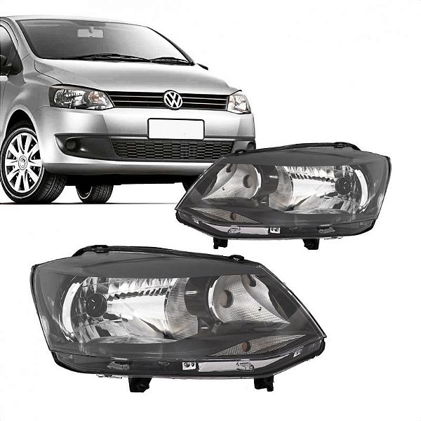 Farol fox volkswagen de 2010 a 2014 lado esquerdo foco simples