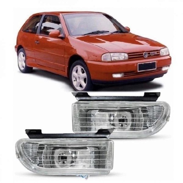 Farol gol volkswagen de 1995 a 1999 lado esquerdo auxiliar lente de policarbonato lisa