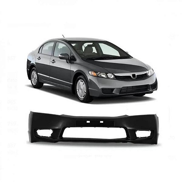 Para choque civic honda de 2009 a 2011 dianteiro com ressalto de placa