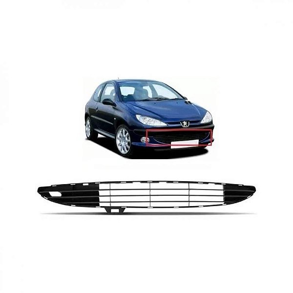 Grade do para choque 206 peugeot de 1998 a 2004 dianteira central