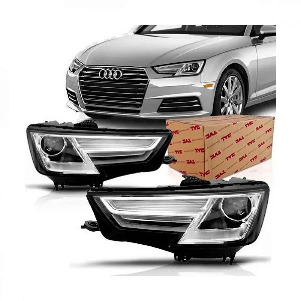 Farol a4 audi de 2016 a 2019 lado esquerdo elétrico com motor com LED