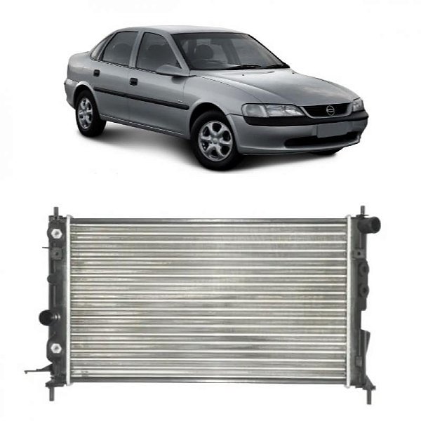 Radiador vectra chevrolet de 1997 a 2005 motorização 2.0 e 2.2 com ar câmbio manual