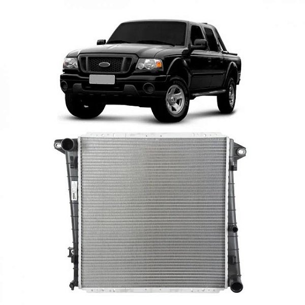 Radiador ranger ford de 2005 a 2012 motor 2.3 com ou sem entrada de ar câmbio manual ou automático