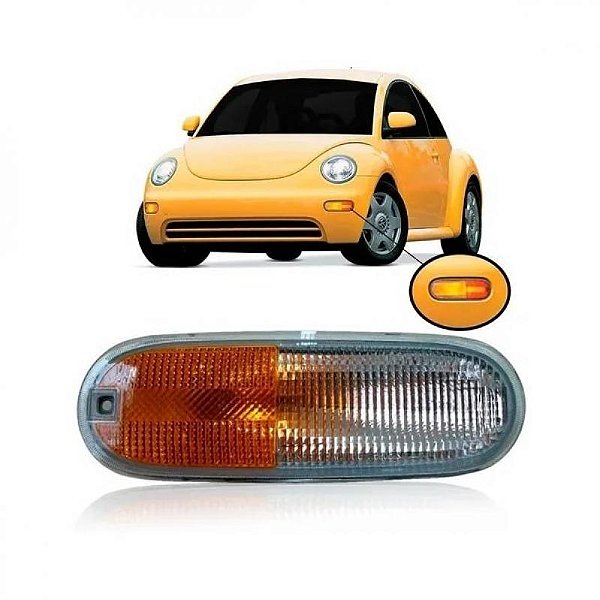 Lanterna new beetle volkswagen de 1998 a 2005 dianteira lado esquerdo cristal e âmbar