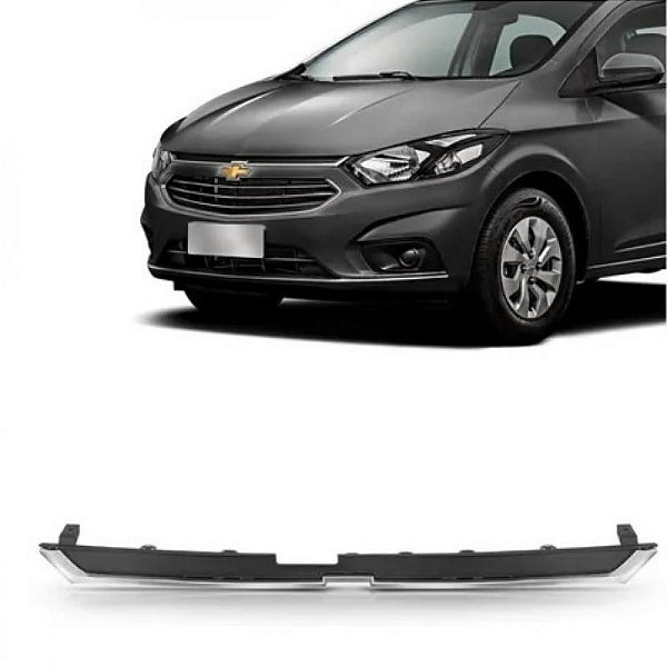 Grade do radiador onix e prisma chevrolet de 2017 a 2020 cromada versão LT suporte com furo