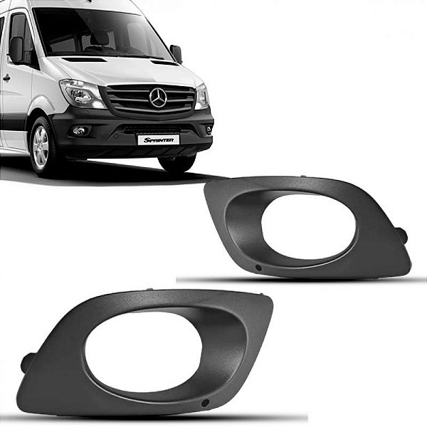 Grade para para choque sprinter mercedes benz de 2017 a 2019 dianteira lado esquerdo cinza lisa