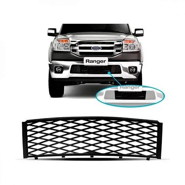 Grade de para choque ranger ford de 2010 a 2012 dianteira central inferior
