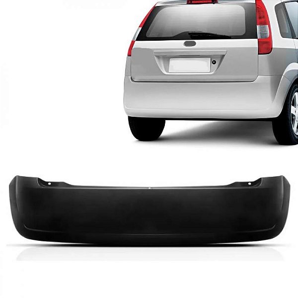 Para choque fiesta ford de 2003 a 2007 traseiro preto hatch