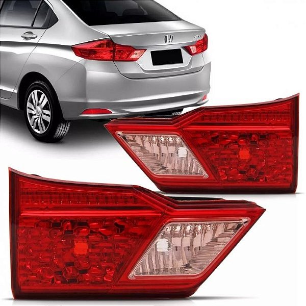 Lanterna city honda de 2014 a 2017 traseira lado direito na tampa do porta malas