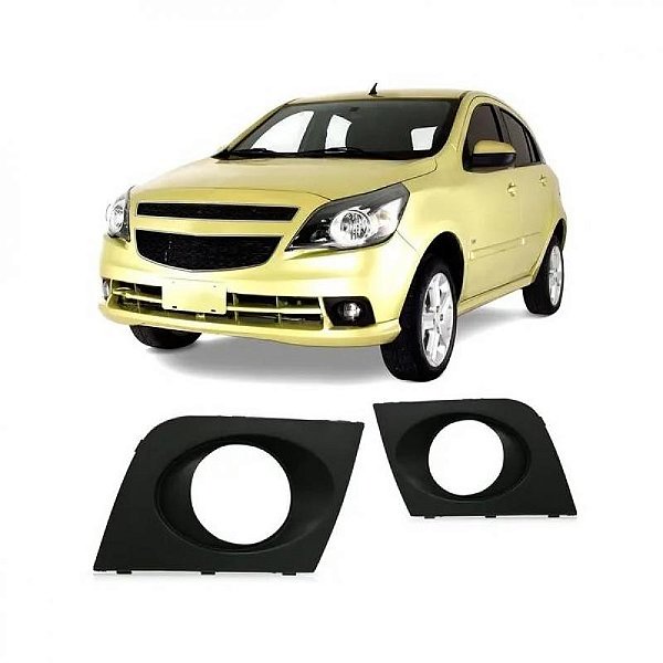 Grade do para choque agile chevrolet de 2009 a 2014 lado direito dianteiro preto com furo
