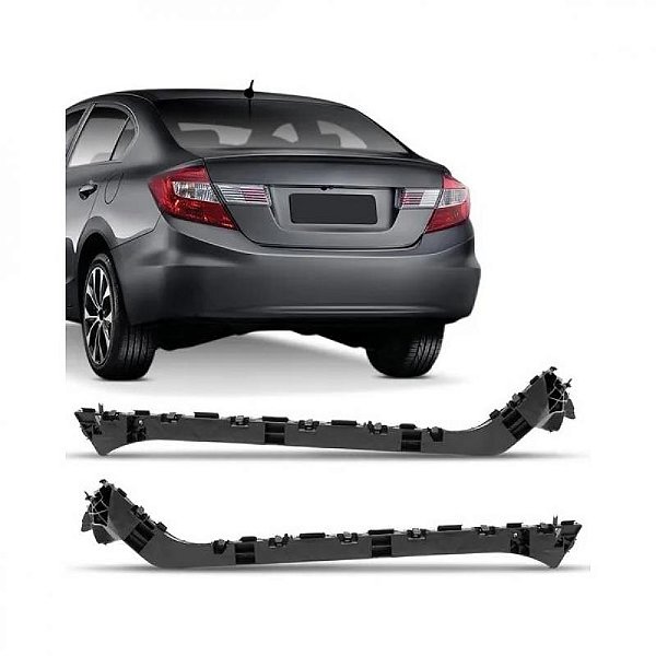 Suporte guia do para choque civic honda de 2012 a 2016 lado direito traseiro