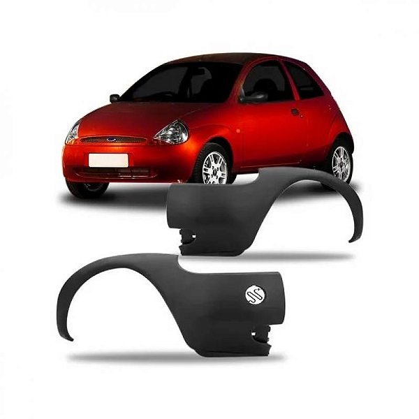 Para choque ka ford de 1996 a 2001 lado direito dianteiro preto sem pisca texturizado