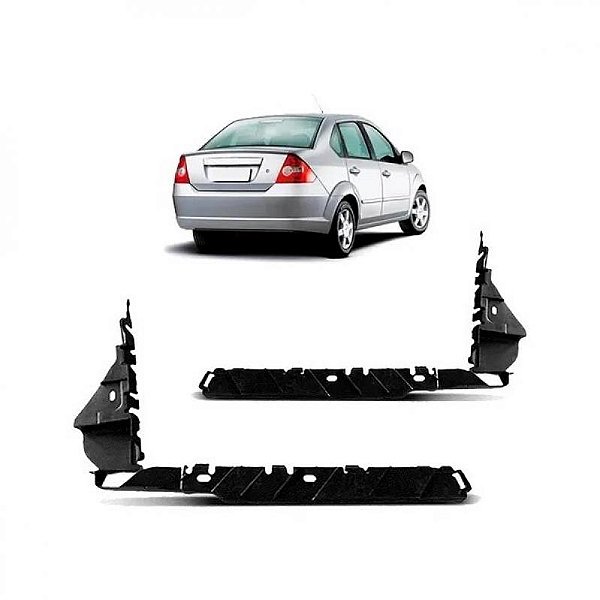 Suporte guia para choque fiesta ford de 2003 a 2010 traseiro lado direito sedã