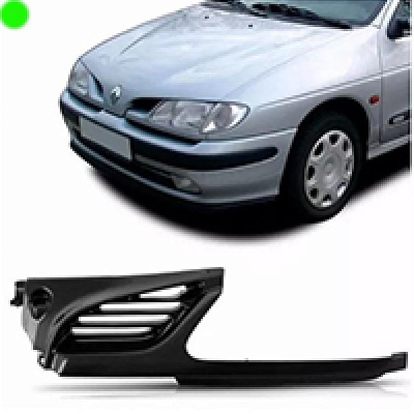 Grade do radiador megane renault de 1996 a 1999 lado esquerdo preta