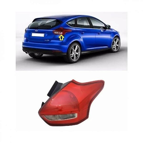 Lanterna focus ford de 2016 a 2019 traseira lado direito hatch sem LED
