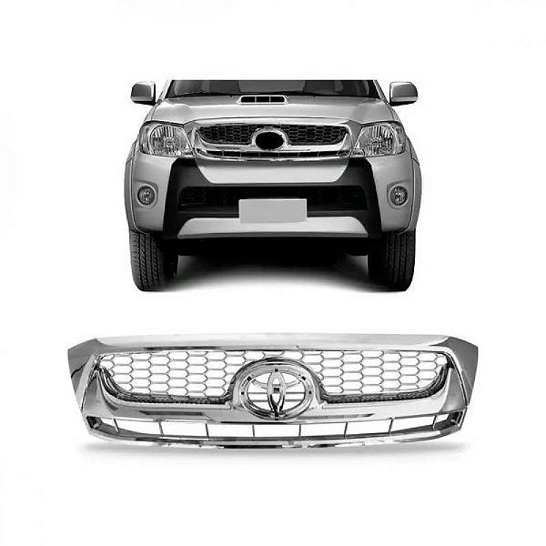 Grade do radiador hilux toyota de 2009 a 2011 toda cromada picape