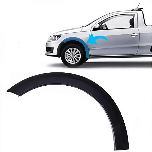 Moldura do vão da roda do paralama saveiro volkswagen de 2013 a 2016 dianteira lado direito geração 6 trend