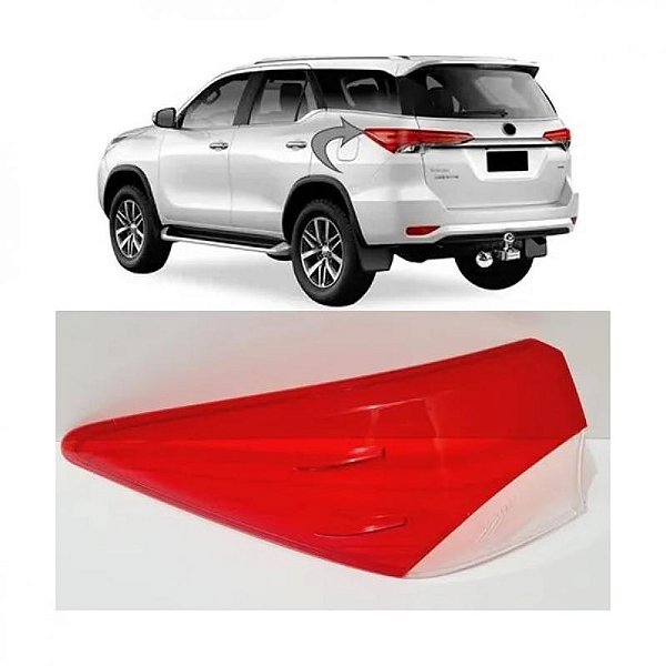 Lente de lanterna hilux sw4 toyota de 2016 a 2020 lado esquerdo traseira de canto