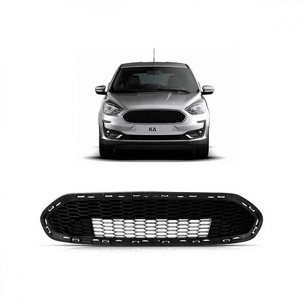 Grade do radiador ka ford de 2019 a 2022 preta tipo colmeia sem friso