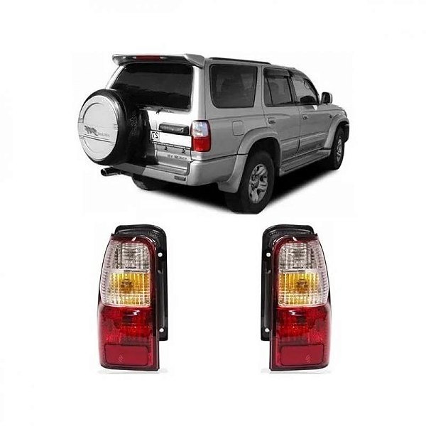 Lanterna hilux sw4 toyota de 1999 a 2004 traseira lado direito bicolor