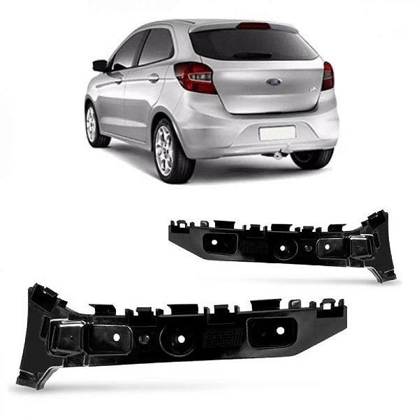 Suporte guia de para choque ka ford de 2015 a 2022 traseiro lado esquerdo hatch