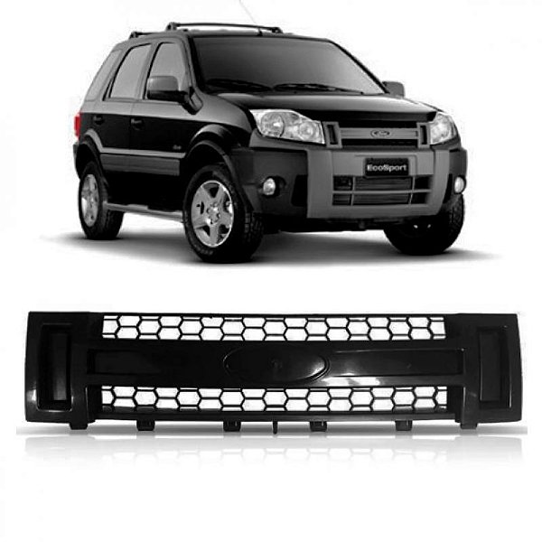 Grade do radiador ecosport ford de 2008 a 2012 preta lisa