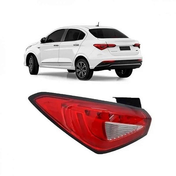 Lanterna cronos fiat de 2017 a 2025 traseira de canto lado esquerdo com LED