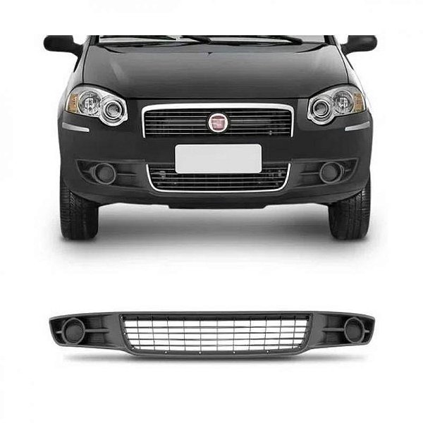 Grade do para choque siena fiat de 2008 a 2012 central cinza versão el sem furo