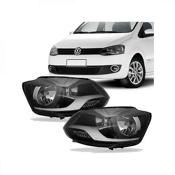 Farol fox volkswagen de 2010 a 2014 lado direito foco duplo