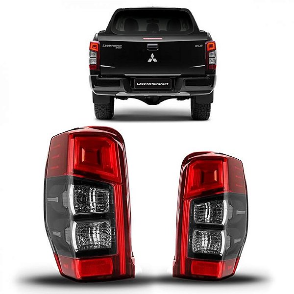 Lanterna l200 triton mitsubishi de 2021 a 2025 traseira lado direito sem LED