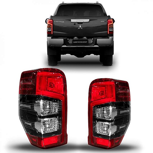 Lanterna l200 triton mitsubishi de 2021 a 2025 traseira lado esquerdo com LED