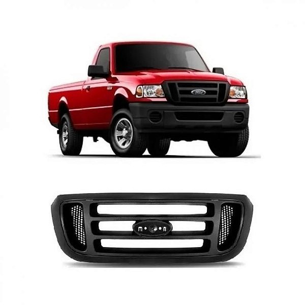 Grade do radiador ranger ford de 2005 a 2009 preta para pintura modelo cibie americana