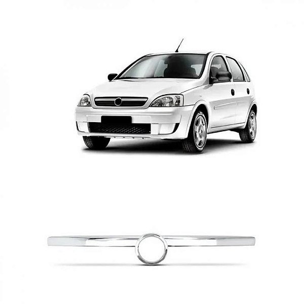 Moldura inferior da grade do para choque corsa chevrolet de 2008 a 2012 e montana chevrolet de 2008 a 2010 cromada