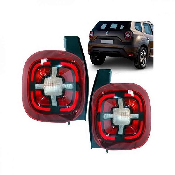 Lanterna duster renault de 2021 a 2023 traseira lado direito com LED