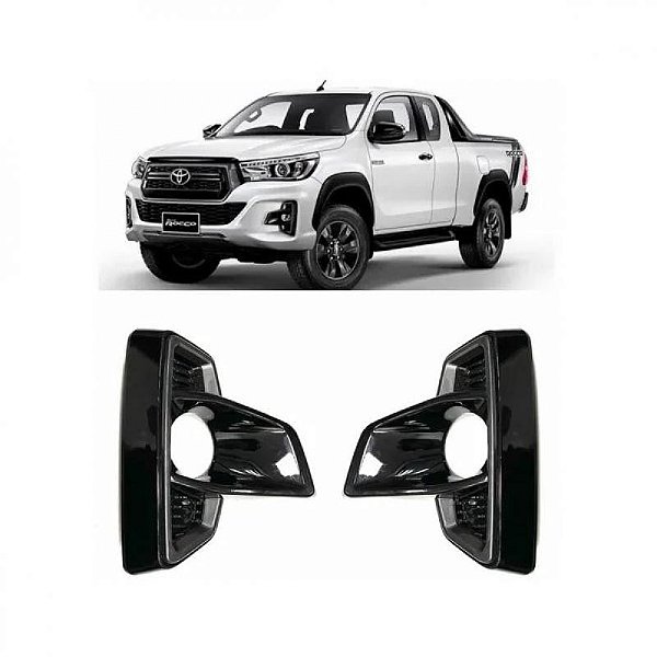 Grade lateral do para choque hilux toyota de 2018 a 2020 dianteira lado direito preto piano com furo e com friso cromado para caminhonete