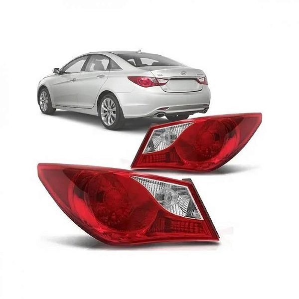 Lanterna sonata hyundai de 2011 a 2014 traseira de canto lado esquerdo sem LED