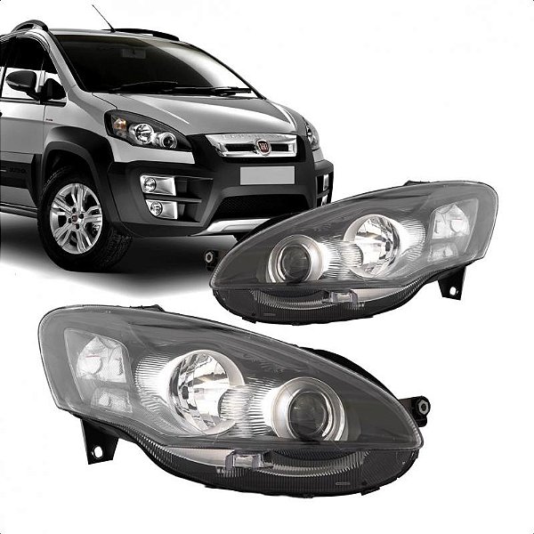 Farol idea fiat de 2011 a 2016 lado direito fumê