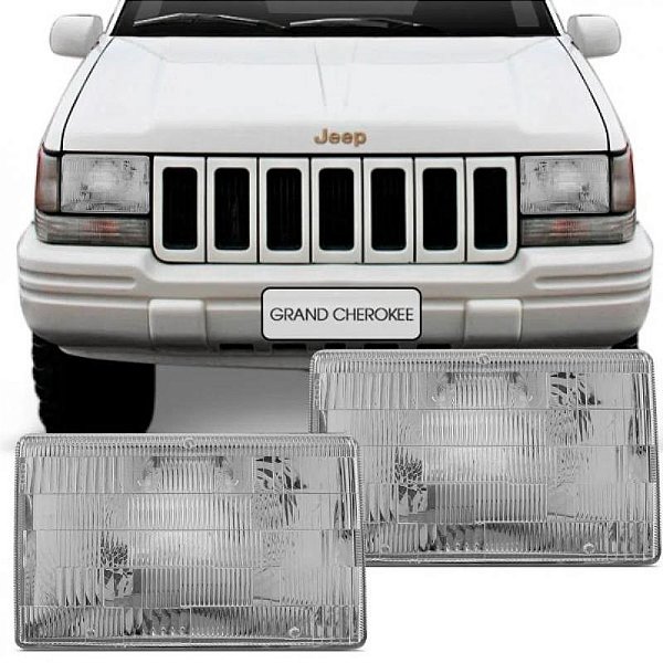 Farol cherokee jeep de 1993 a 1998 lado esquerdo policarbonato